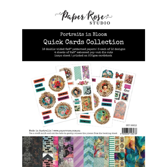 Paper Rose Portraits in Bloom Quick Cards Collection