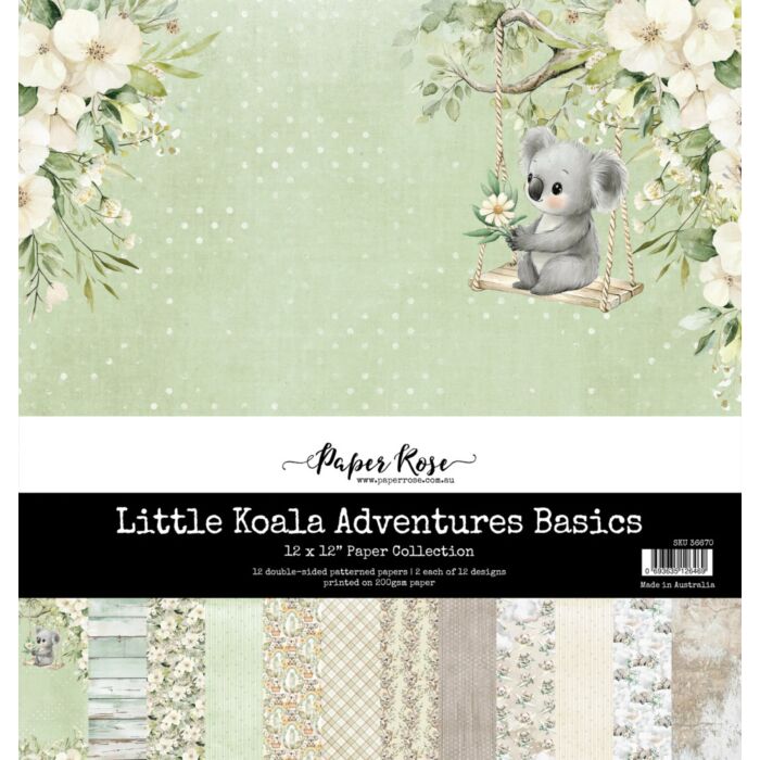 Paper Rose Studio Little Koala Adventures Basics 12x12 Paper Collection