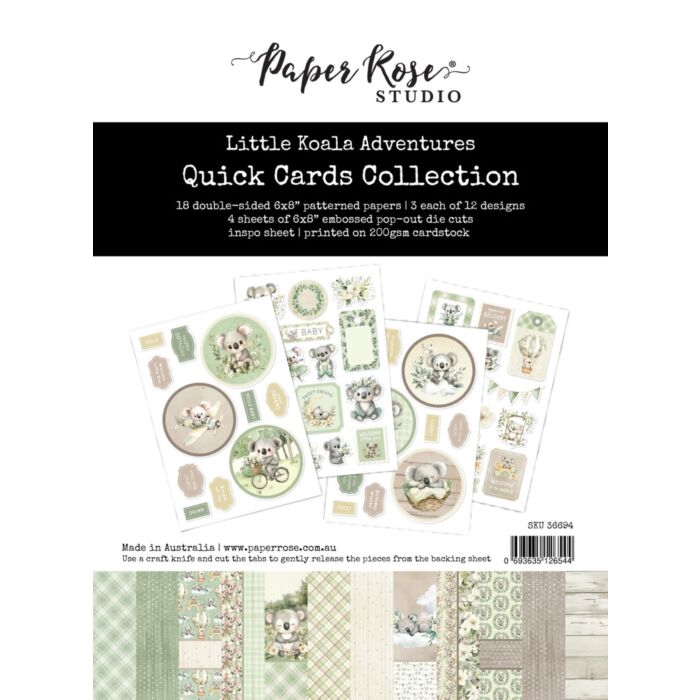 Paper Rose Studio Little Koala Adventures Quick Cards Collection
