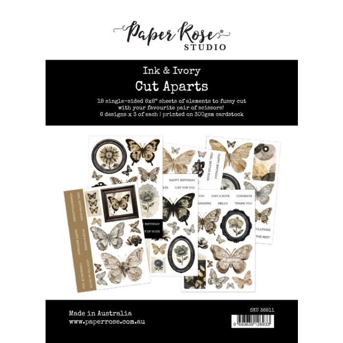 Paper Rose Studio Ink & Ivory Cut Aparts