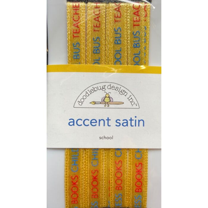 Doodlebug Ribbon - Accent Satin - School