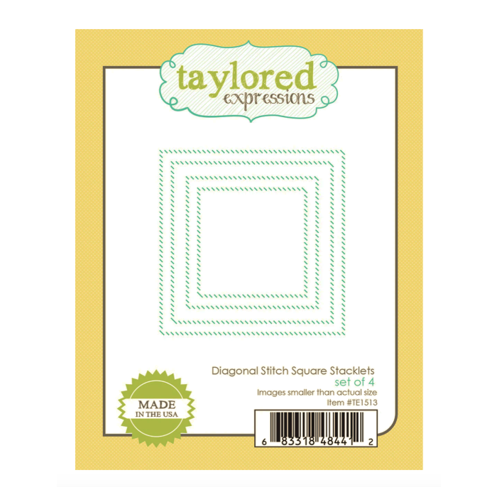 Taylored Expressions - DIAGONAL STITCH SQUARE STACKLETS