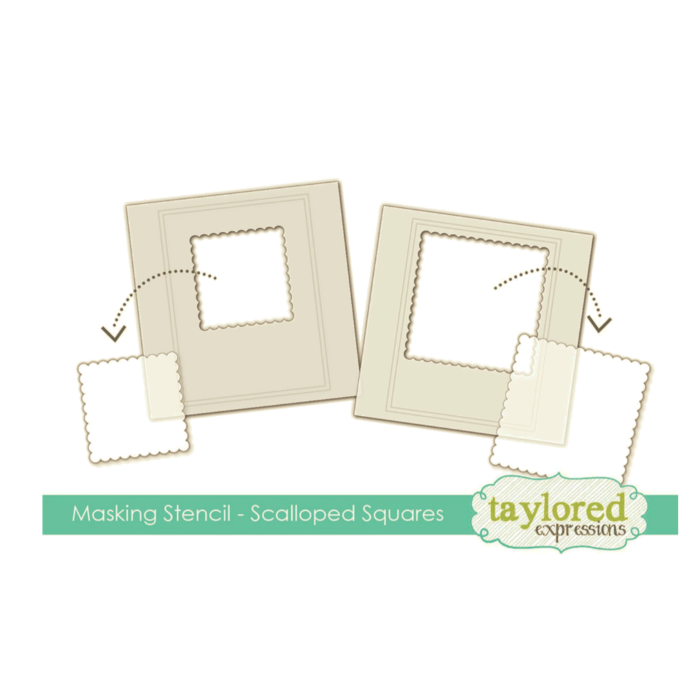 Taylored Expressions - MASKING STENCILS - SCALLOPED SQUARES