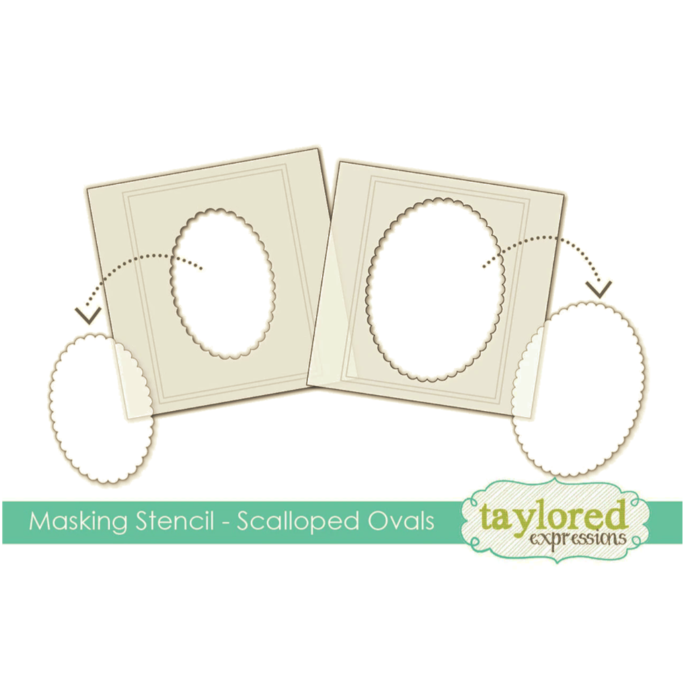 Taylored Expressions - MASKING STENCILS - SCALLOPED OVALS