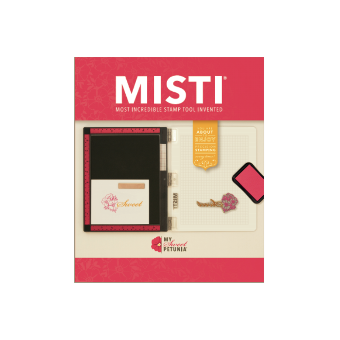 Original Laser Etched MISTI stamp positioning tool (8x10) with hinged lid for precise stamping.