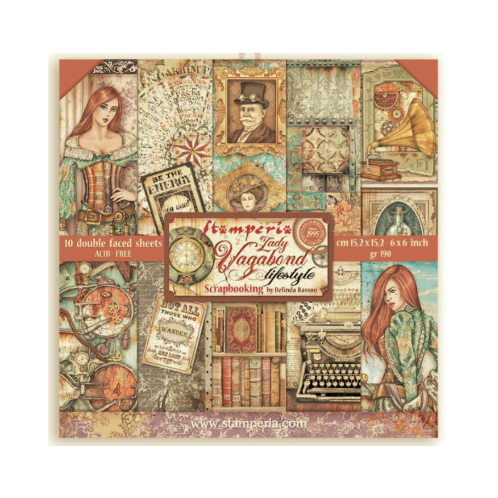 Scrapbooking Extra small Pad 10 sheets cm 15