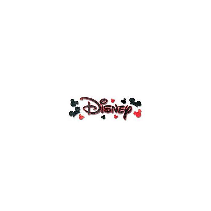 Disney embroidered title sticker sheet with coordinating icons