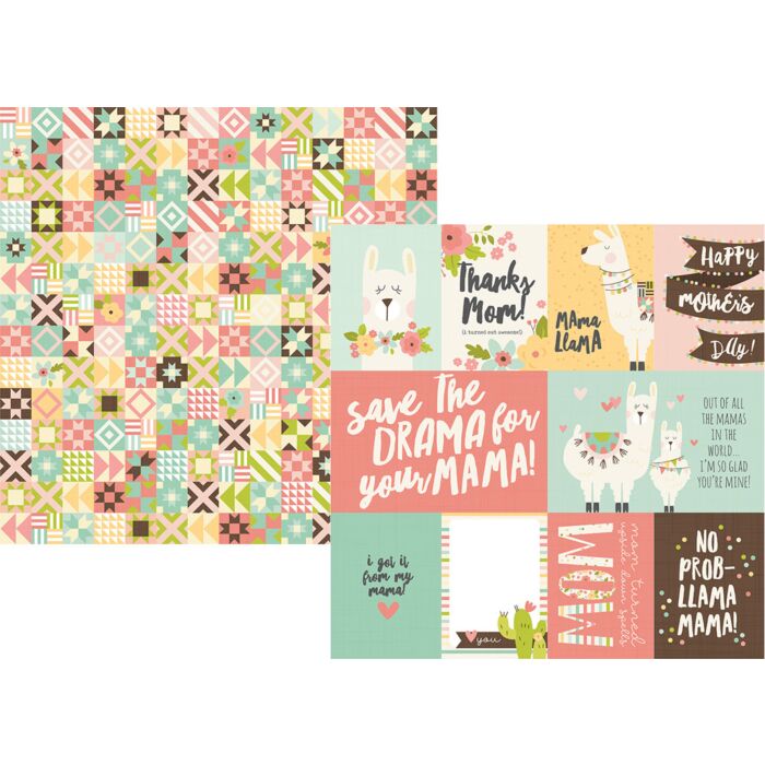 Simple Stories - Double sided paper - Mama Llama - 3x4 & 4x6 Elements
