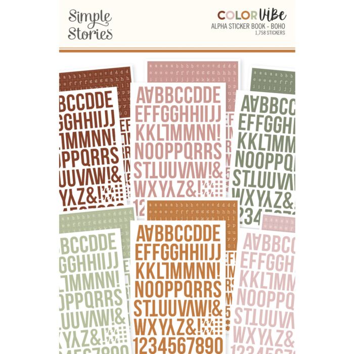 Simple Stories Color Vibe Alpha Sticker Book
