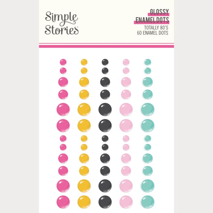 Simple Stories Totally 80's Glossy Enamel Dots