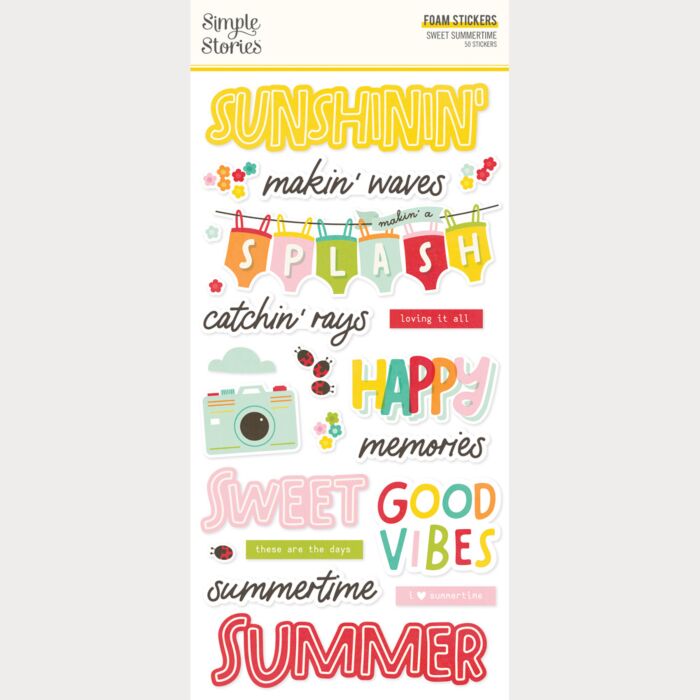 Simple Stories Sweet Summertime Foam Stickers