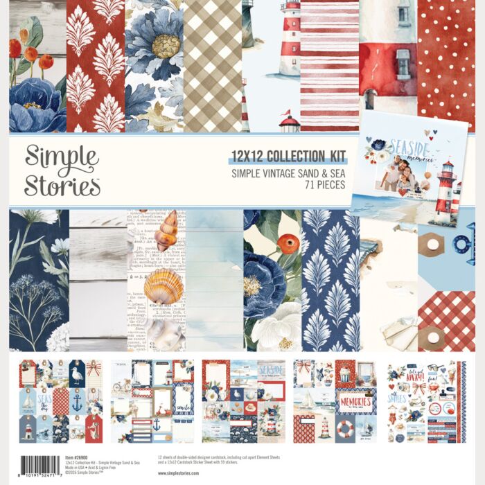 Simple Stories Simple Vintage Sand & Sea 12X12 Collection Kit