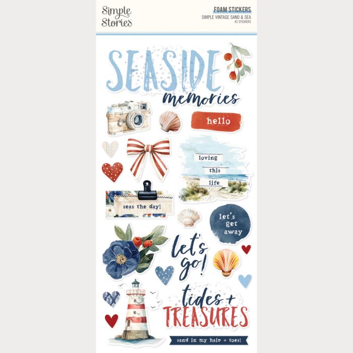 Simple Stories Simple Vintage Sand & Sea Foam Stickers