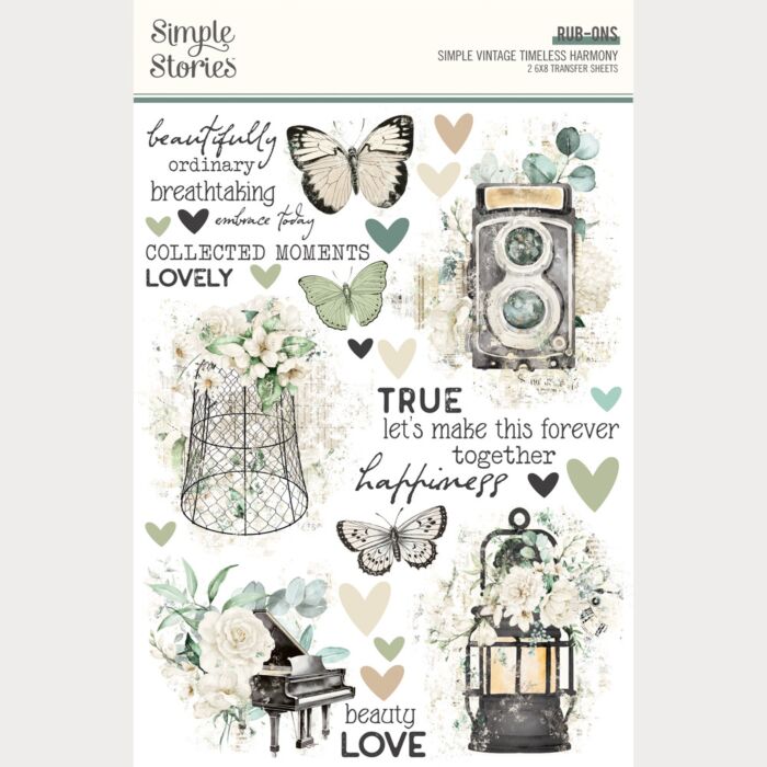 Simple Stories Simple Vintage Timeless Harmony Rub-Ons