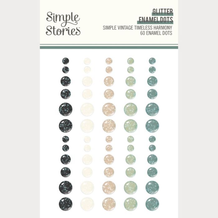 Simple Stories Simple Vintage Timeless Harmony Glitter Enamel Dots