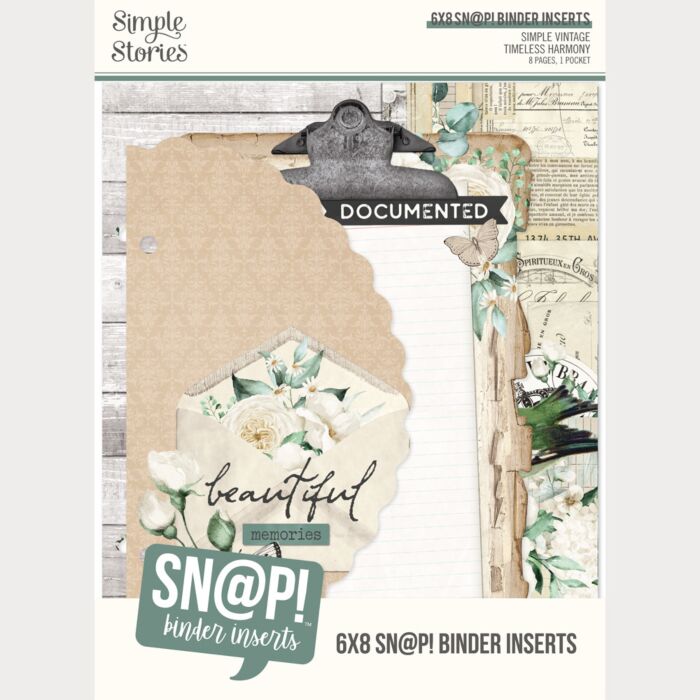 Simple Stories Simple Vintage Timeless Harmony Sn@P! 6X8 Binder Inserts