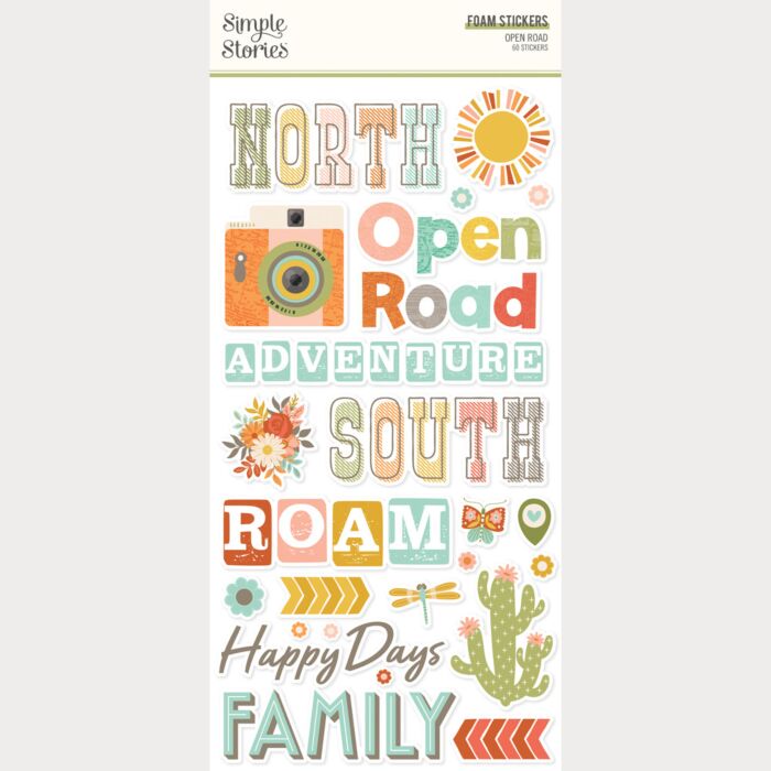 Simple Stories Open Road Foam Stickers