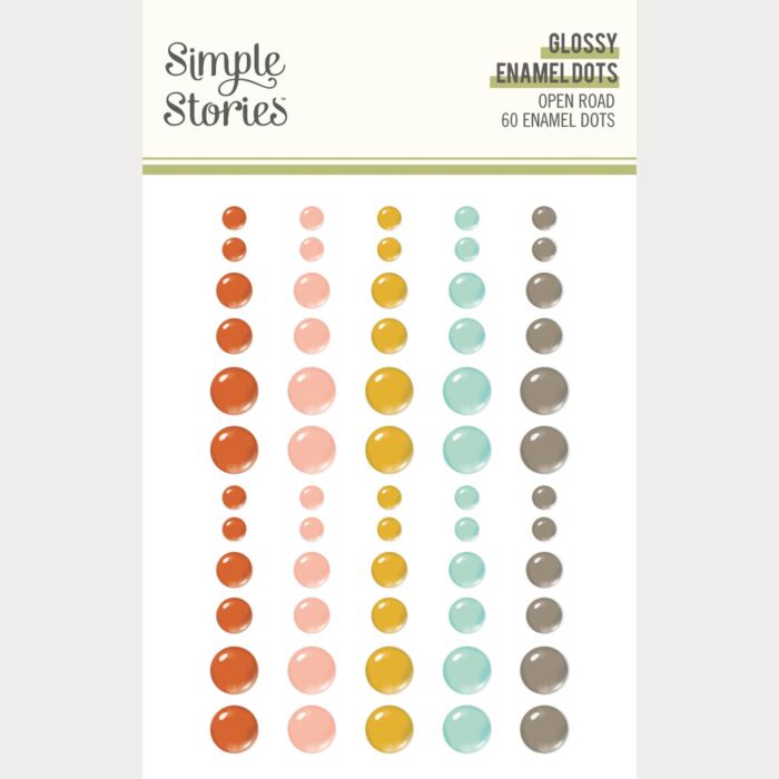 Simple Stories Open Road Glossy Enamel Dots