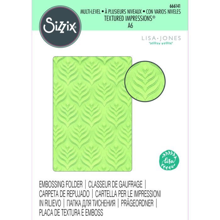 Sizzix Lisa Jones - Multi-Level Textured Impressions Embossing Folder
