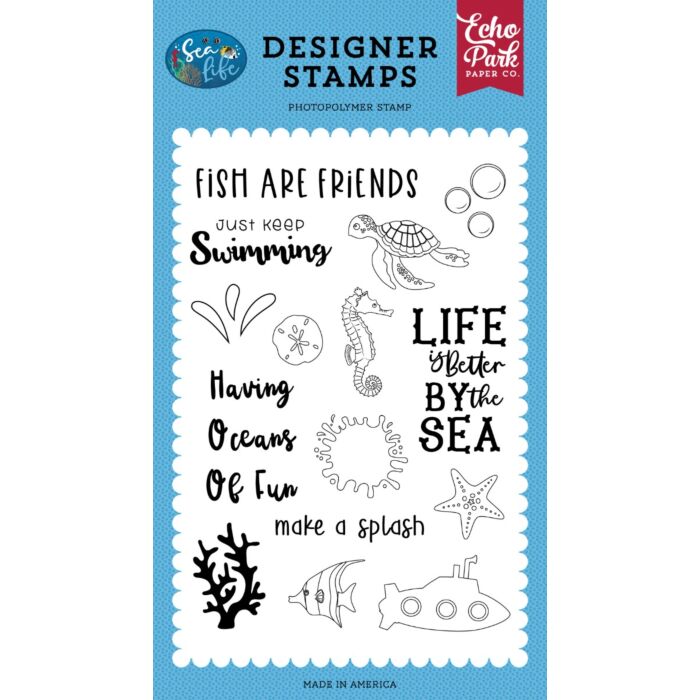 Echo Park Sea Life: Oceans of Fun Stamp Set