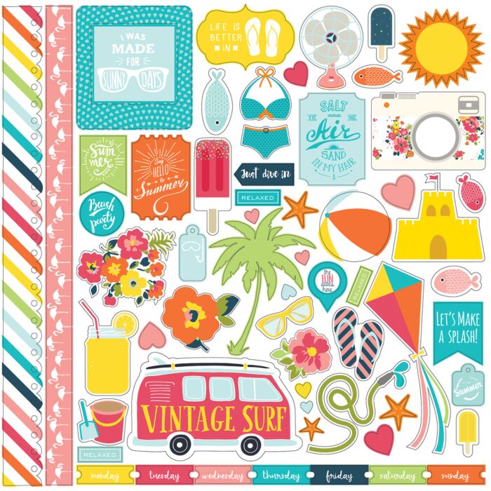 Echo Park - Summer Party Element Sticker