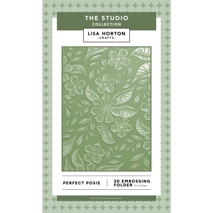 Lisa Horton Crafts Perfect Posie 3D Embossing Folder 5" x 7"