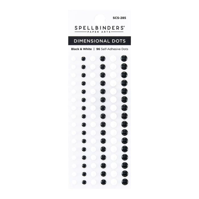 Spellbinders Dimensional Enamel Dots, Black & White