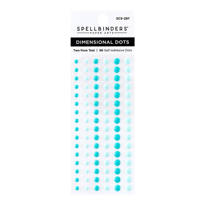 Spellbinders Dimensional Enamel Dots, Two Tone Teal