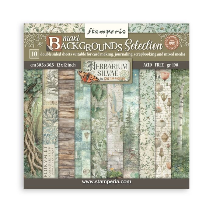 Stamperia 12X12 Backgrounds Paper Pad