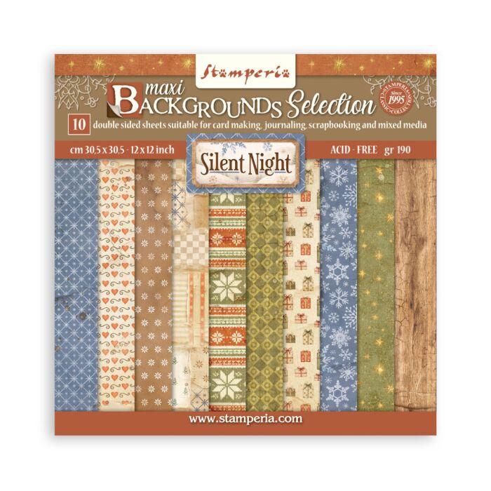 Stamperia Silent Night 12X12 Backgrounds Paper Pad
