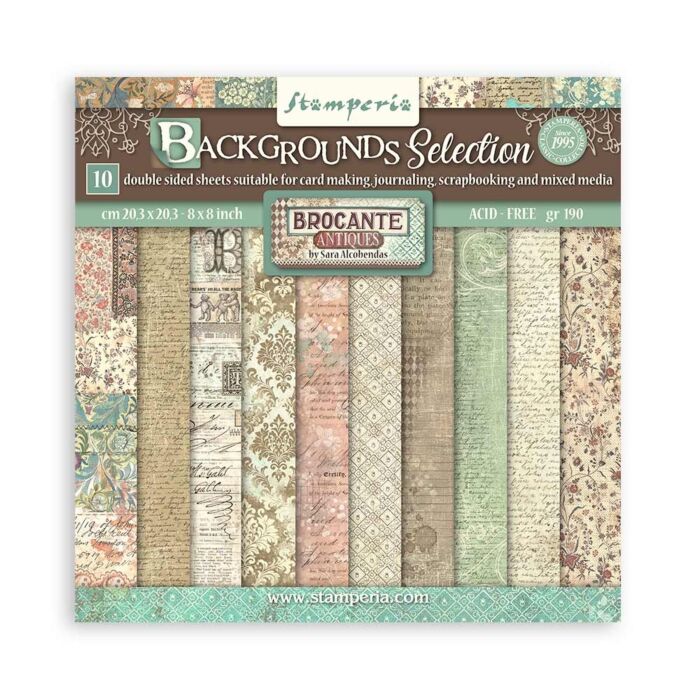 Stamperia 20.3X20.3cm (8"X8") Backgrounds Paper