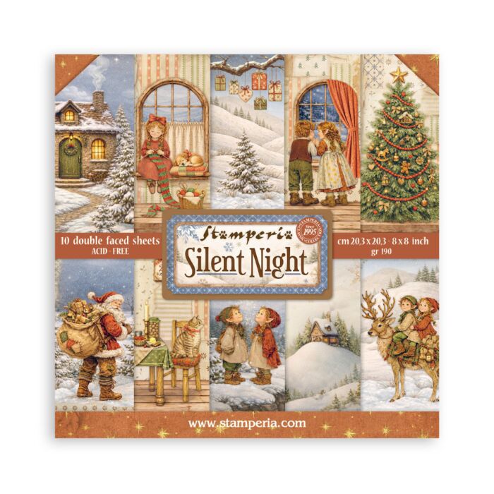 Stamperia Silent Night 8X8 Paper Pad