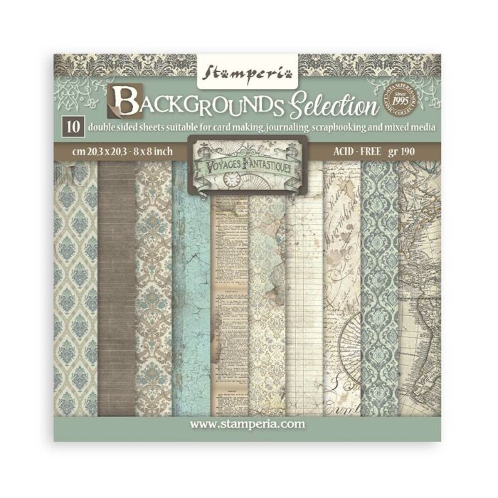 Stamperia 20.3X20.3cm (8"X8") Backgrounds Paper Pad