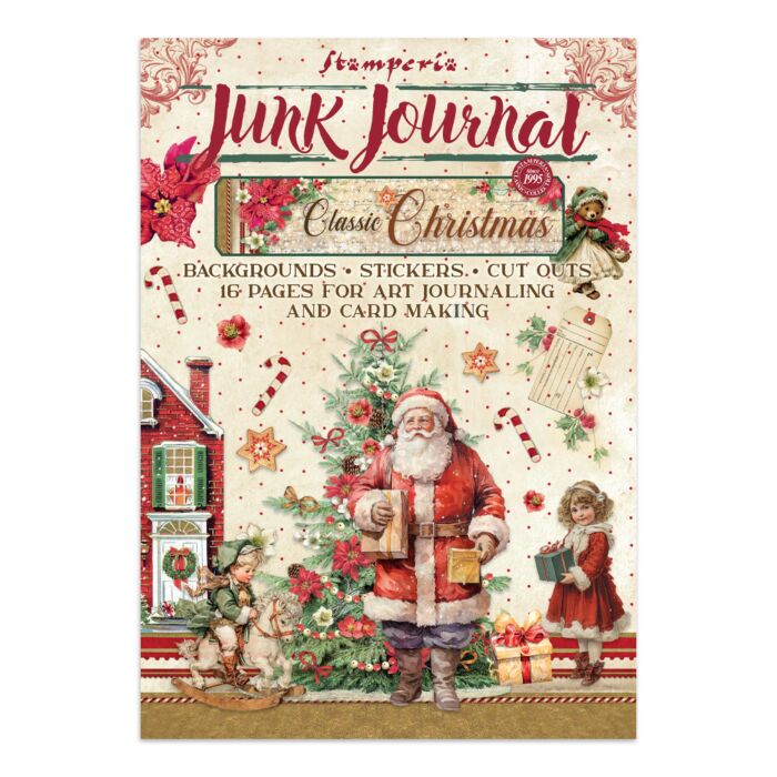 Stamperia Classic Christmas Junk Journal Backgrounds + Stickers + Cut Outs