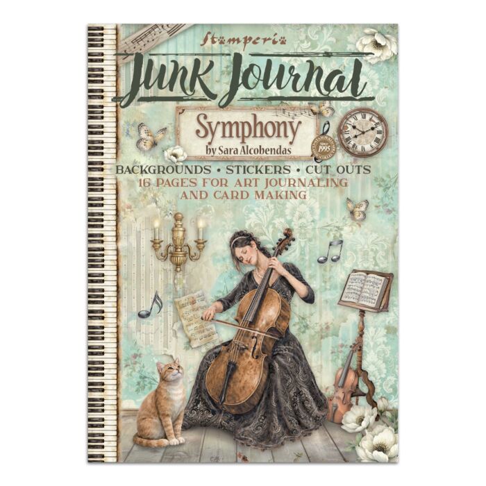 Stamperia Symphony Junk Journal Backgrounds + Stickers + Cut Outs