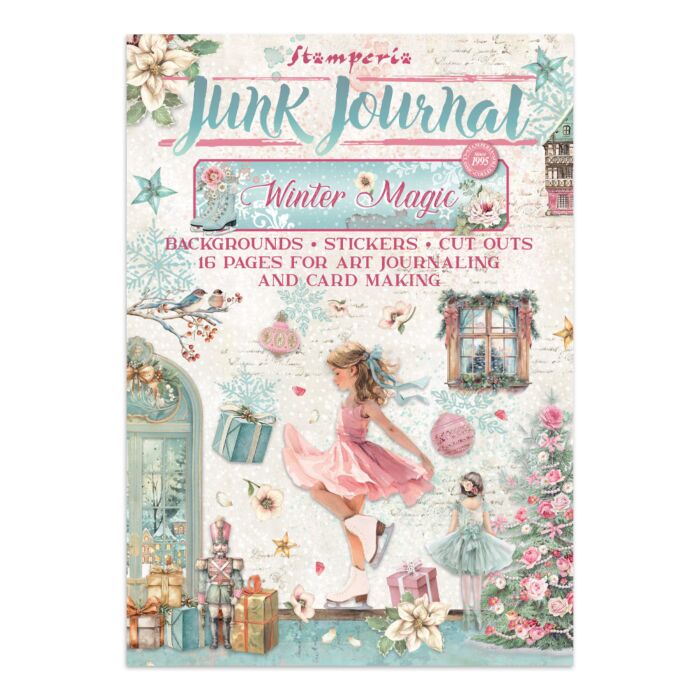 Stamperia Winter Magic Junk Journal Backgrounds + Stickers + Cut Outs