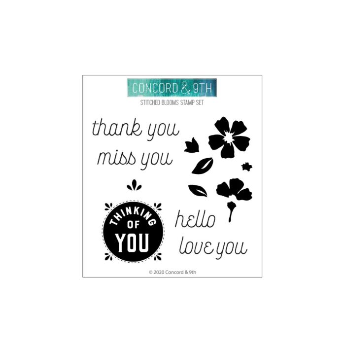 Concord & 9th - Stitched Blooms Stamp Set