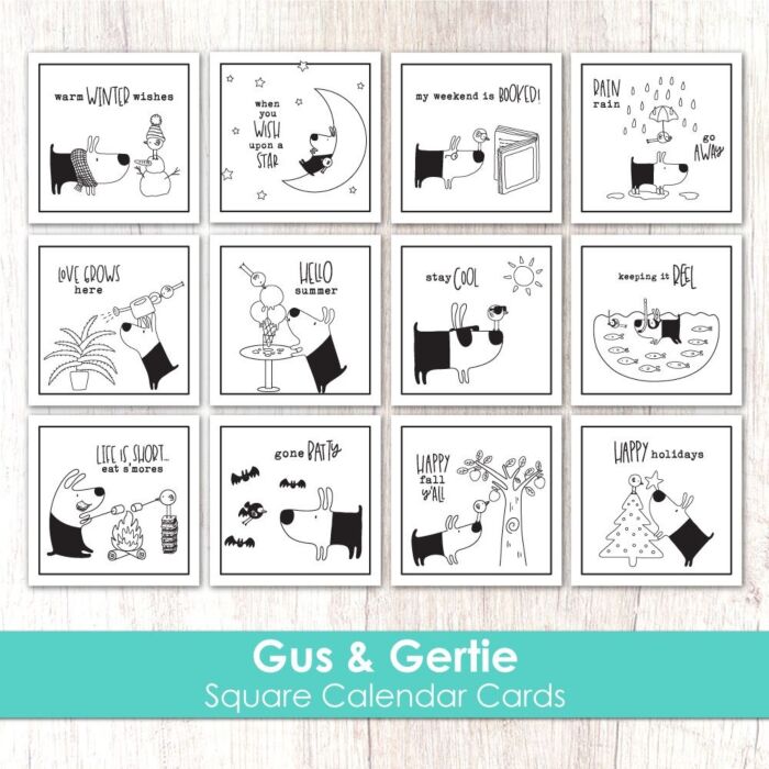 Taylored Expressions Square Calendar Cards