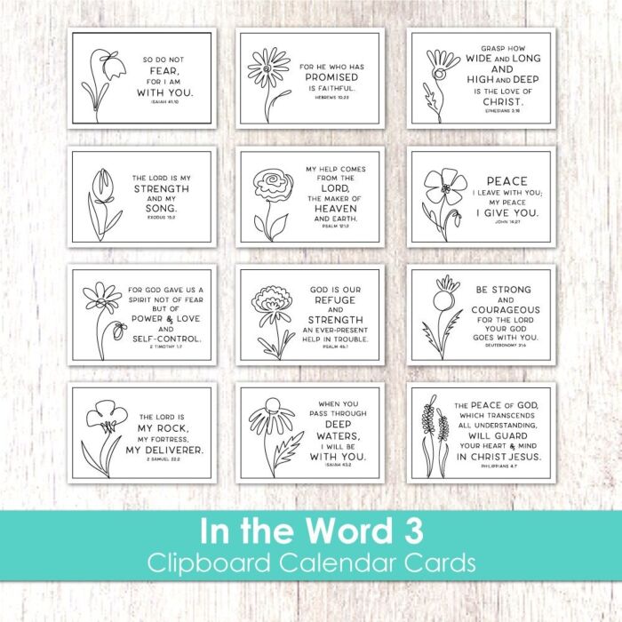 Taylored Expressions Clipboard Calendar Cards