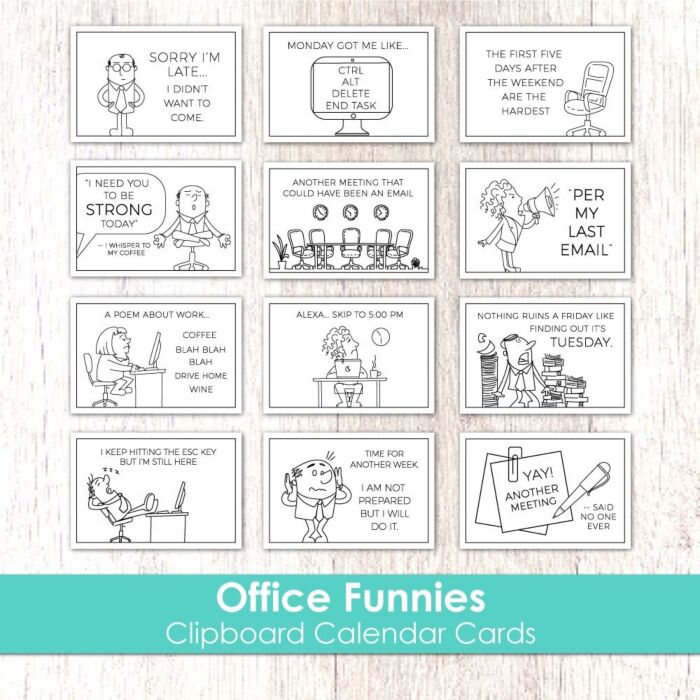 Taylored Expressions Clipboard Calendar Cards