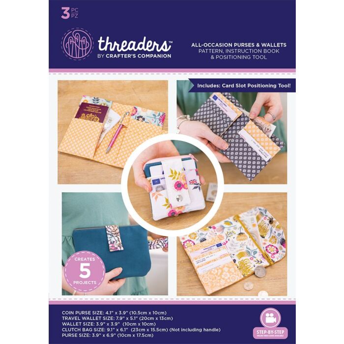 Crafter's Companion - Threaders - Pattern Pack - All-Occasion Purses & Wallets