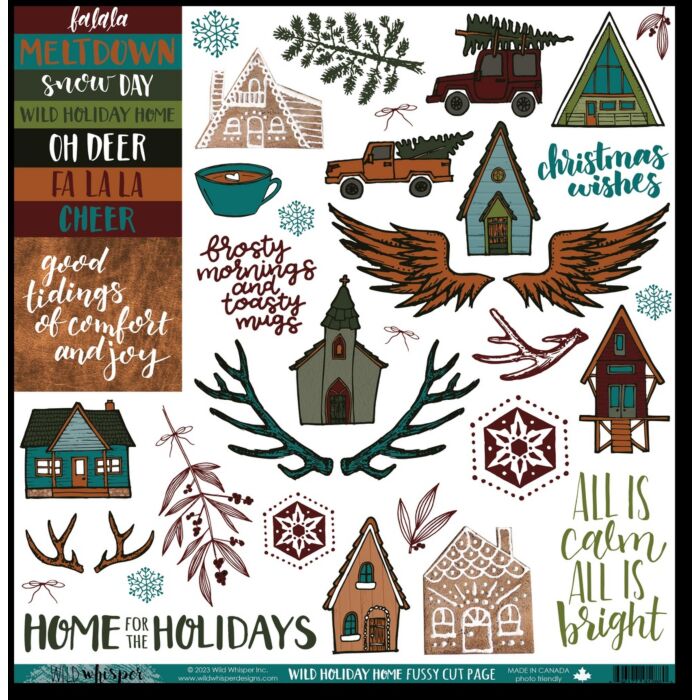 Wild Whisper Wild Holiday Home - Fussy Cut Sheet