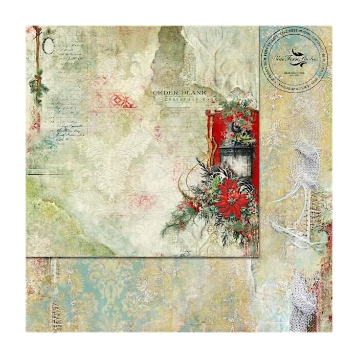 Blue Fern Studios - Yuletide 12x12 Paper - Tis the Season