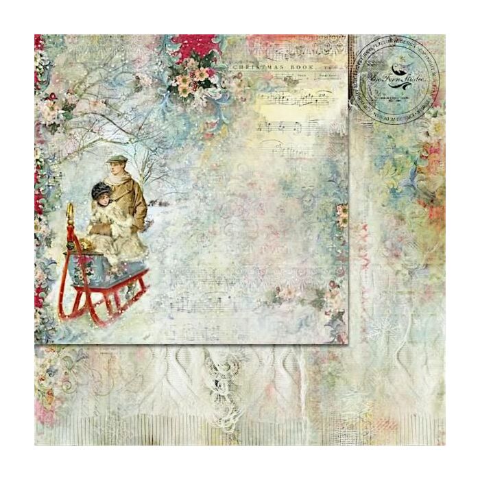 Blue Fern Studios - Yuletide 12x12 Paper - Winter Wonderland