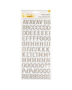 Pink Paislee Joyful Notes Thickers Stickers 182/Pkg-Gold Foil Alpha