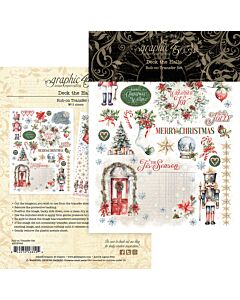 Graphic 45 Rub-on Transfers, Deck the Halls