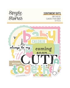 Simple Stories Sentiment Bits & Pieces, Say Cheese Classic Pooh Baby