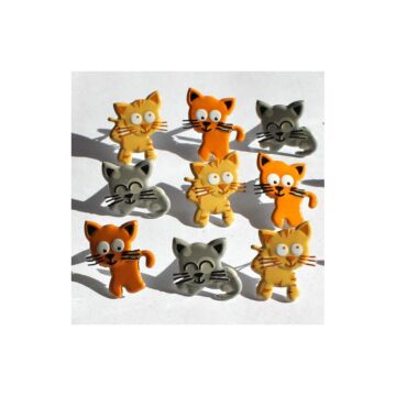 Eyelet Outlet Shape Brads 12/Pkg Kitties