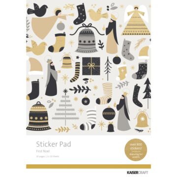 Kaisercraft Sticker Pad 800/Pkg First Noel