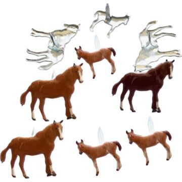 Eyelet Outlet Shape Brads 12/Pkg Horse
